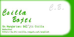 csilla bojti business card